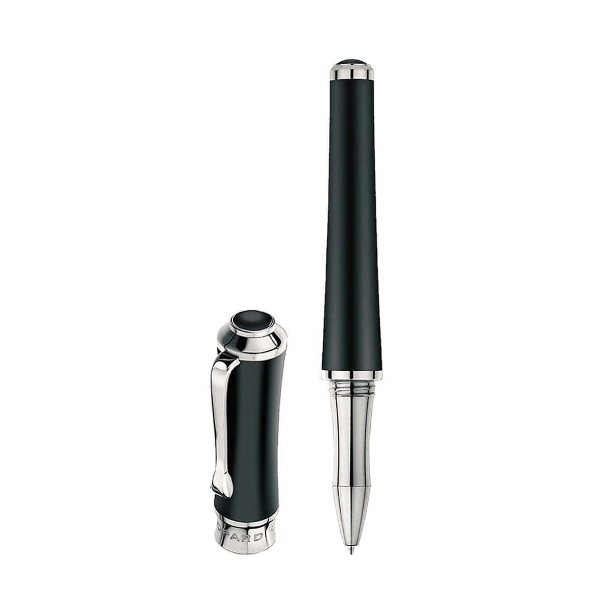 Chopard 95013-0334 Impero Black Matt Rubber Palladium Plated Rollerball Pen