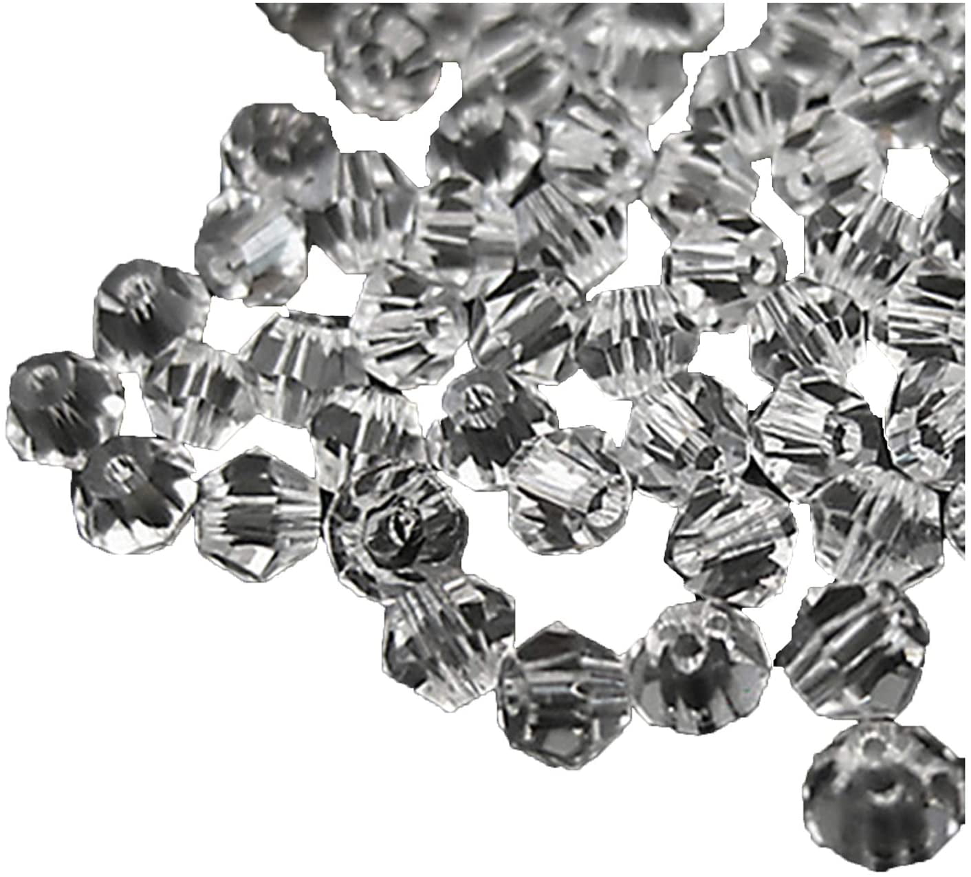 100pcs Beads Loose Crystal Spacer Faceted Glass Bicone Wholesale Jewelry Making 