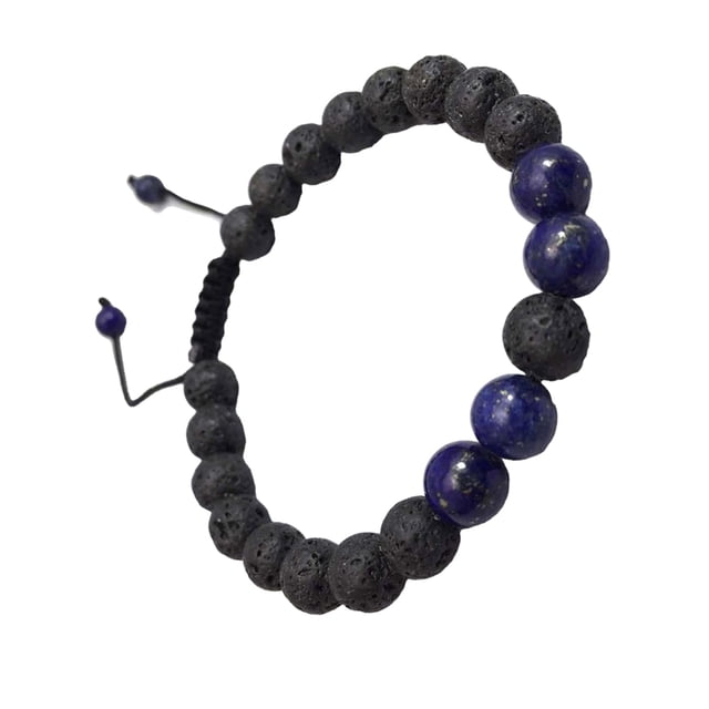Bracelets Assortis Mode Réglable Noir Mat Roches Diffuseur Bracelet Perles de Prière Femmes Accessoires Cadeaux pour Hommes Lasurite
