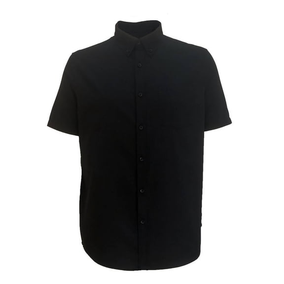 Camisa George Talla M Manga Corta Lisa Negra