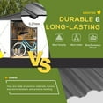 thumbnail image 4 of YODOLLA 10 x 8 ft. Outdoor Metal Storage Shed with Sliding Roof & Lockable Door in Dark Grey, 4 of 7