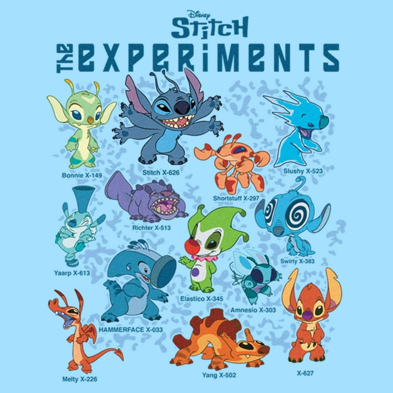 Men's Lilo & Stitch The Experiments Portraits Graphic Tee Light