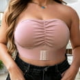 thumbnail image 4 of Lenpel Women's Plus Size Strapless Bras Seamless No Underwire Push up Bandeau Bras Comfortable Tube Top Bralettes, 4 of 7