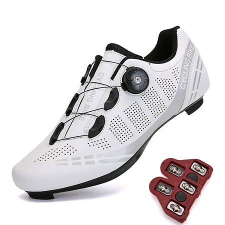 

FULORIS Unisex Road Bike Cycling Shoes Rotating Buckle with Lock Pedal Indoor Riding Shoes