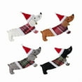 thumbnail image 3 of Fasiaou 1 Packs Dachshund Christmas Tree Ornament Hanging Decor Non Woven Fabric Cute Dog Shape Holiday Party Home Window Pendant Festive Gift, 3 of 3