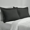 Mainstays Solid Colored Microfiber Sham Set, 1 Pair