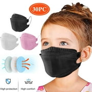 Hohaski Kids Face Coverings, Mix Pack of 50 Face Coverings, 4-Ply Protective Non-Woven with Nose Clip and Ear Loops Adjustable, School Supplies Kids Mask