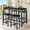 Black, variant on Counter Height Table Set of 5, Breakfast Bar Table and Stool Set, Minimalist Dining Table with Backless Stools, Wood Top Pub Table & Chair Set for Kitchen Apartment Bistro - Space Saving