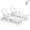 CLASSIC WHITE, variant on White Lounge Chairs Outdoor Set of 2 HDPE Chaise Lounge Chairs with Wheels 5 Positions Cup Holder for Patio Pool