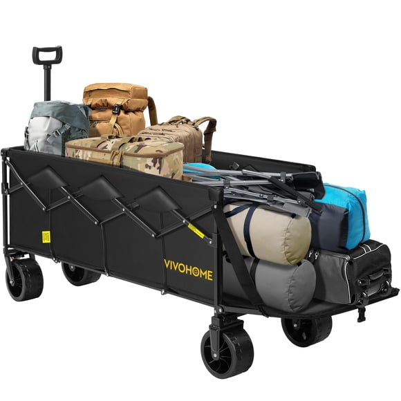 Carrito Utilitario Plegable VIVOHOME 122 cm Capacidad de 200 kg