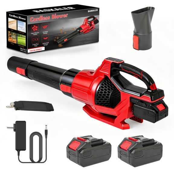 CATGOOD 21V Cordless Leaf Blower 750CFM 280MPH, 3 Speed Electric Leaf Blower with 2×4.0Ah Batteries and Rapid Charger for Lawn, Patio, Yard and Dust Cleaning