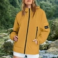 thumbnail image 6 of Vinsonshop Rain Jacket for Women Utility Jacket Women Rain Jacket Women Waterproof Zip Up Jackets for Women Womens Rain Jacket with Hood Womens Windbreaker Jacket Waterproof Running Jacket Yellow 3XL, 6 of 9