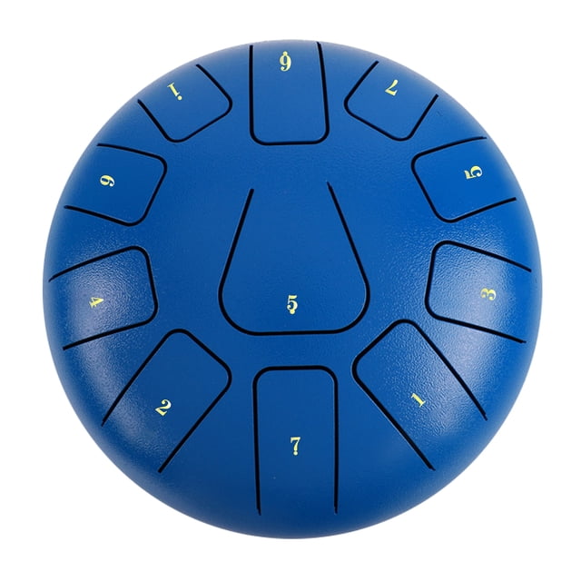 Homgeek Tambour à Languette en Acier 8 Pouces 11 Notes avec Maillet, Cure-Doigts pour Méditation Yoga