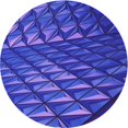 thumbnail image 1 of Ahgly Company Tapis Rond Lavable en Machine Intérieur Transitionnel Bleu Cobalt, 7 Pieds Rond, 1 of 7