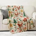 thumbnail image 2 of Christmas Santa and Gingerbread Blanket 50"x60", Christmas Plush Blankets, Ideal for Home Decor, Couch, Bed, Travel, for Women Kids, 2 of 6