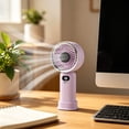 thumbnail image 5 of Rechargeable Handheld Fan with Digital Display, Portable Desktop & Outdoor Fan, Powerful Wind, Quiet Operation, USB Powered Rechargeable Fan, 5 of 5