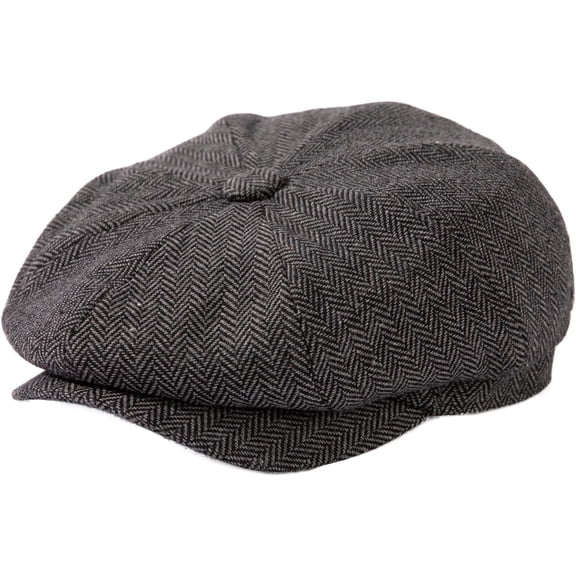 OQRKI Lxlxxl Wool Tweed Newsboy Cap for Men Paperboy Warm Winter Hat Vintage Flat Ivy Cabbie Gatsby Cap Warm Vintage Hat