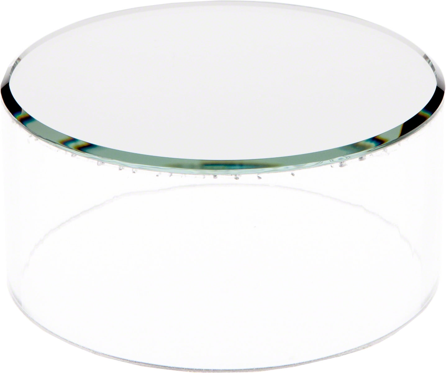 Plymor Clear Acrylic Cylinder Display Riser with Mirror Top, 2" H x 4 ...