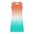 thumbnail image 6 of Summer Dresses For Women 2026 Maxi Summer Dress Women's Summer Fashion Printing Sleeveless V-Neck Dress Orange XL, 6 of 7