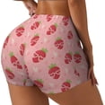 thumbnail image 2 of Naloa Strawberries Biker Shorts for Women Seamless Scrunch Short Women’s Yoga Shorts for Gym Running Sport Shorts - Small, 2 of 9