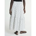 thumbnail image 3 of Scoop Women’s and Women’s Plus Tiered Maxi Skirt with Tie Waist, Sizes XS-4X, 3 of 4