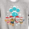 thumbnail image 3 of Paw Patrol - Pup Group Snowy Pawprint - Toddler And Youth Crewneck Fleece Sweatshirt, 3 of 6