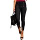 thumbnail image 4 of ABPHQTO Pantalón pitillo de mujer con botones negros y aberturas, 4 of 5
