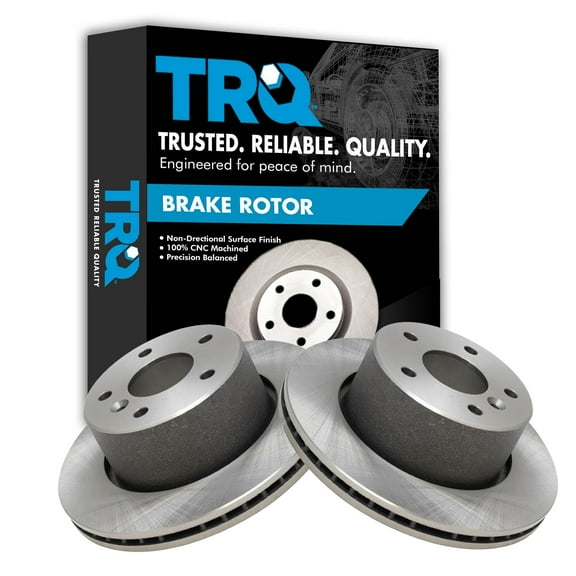 TRQ Front Brake Rotors Set Vented Fits Select 1999-2004 Land Rover Discovery