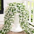 thumbnail image 2 of Rattan Basket Artificial Bougainvillea Wall Hangings, Full Bloom Silk Flower Suspended Ornament for Wedding Hall Ceiling, Interior Wall and Indoor Wedding Venue Space Styling Decoration, 2 of 6