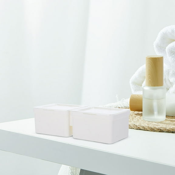 ADDHAT Scent Beads Container 1Pack White PP Storage Box 7.7X3.1X2.2in for Laundry Area