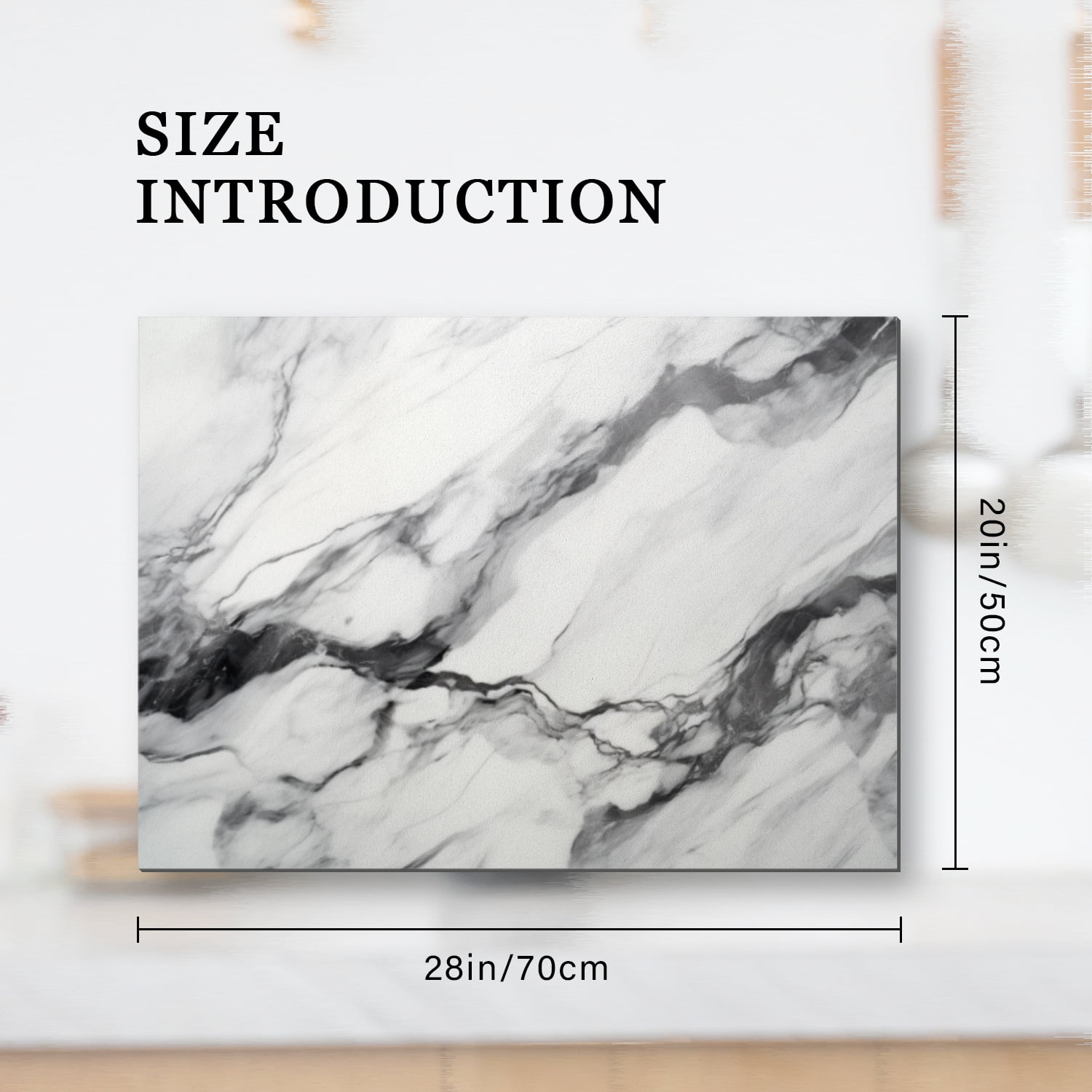 Electric Stove Top Cover, Abstract white and Black Marble Print Kitchen Cooktop Induction Protector, Square Foldable Stove Cover Mat for Kitchen RV (28×20 Inch)