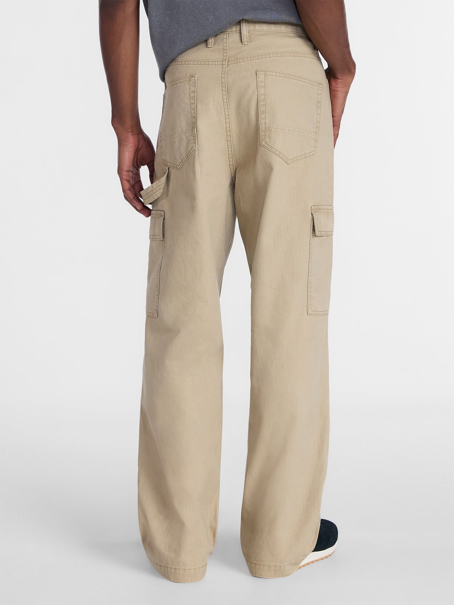 No Boundaries 100% Cotton Loose Fit Carpenter Pants, Men's Sizes 28-44