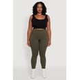 thumbnail image 2 of Womens Plus Size High Waisted Ribbed Knit Seamless Leggings, 2 of 5