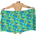 thumbnail image 3 of HAPPY BAY Men's Swim Trunk Bathing Suit Sarong Pareo Beach Wrap One Size Ocean, Floral Hibiscus Palm Tree Summer Vacation Aloha, 3 of 4