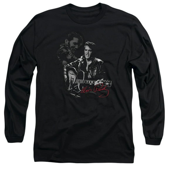 Elvis Presley Men's Show Stopper  Long Sleeve X-Large Black
