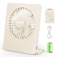 thumbnail image 1 of TriPole Mini ventilador de escritorio portátil, ventilador pequeño ultra silencioso recargable, ventilador de viaje personal de 4,5 pulgadas con inclinación de 180°, plegable y 3 velocidades ajustable, 1 of 5