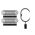 thumbnail image 1 of 20 Pack Openable Curtain Rings with Clips Metal Hangers Ring 1.26 Inch Interior Diameter Rust Proof for Heavy Duty, 1 of 5