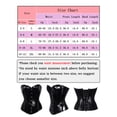 thumbnail image 3 of SHCKE Women's Lace Up Boned Overbust Corsets Bustier Top PVC Leathe Waist Trainer Cincher Steampunk Sexy Corset Top, 3 of 6