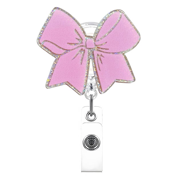HLONK Porte-Badge Étincelant 360 Rétractable pour Professionnels Médicaux/bureau