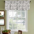 thumbnail image 4 of Spring Flowers Valances for Windows, Decorative Rod Pocket Window Valance Curtains, Farmhouse Grey-blue Pastoral Floral Leaf Short Curtain Drapes for Kitchen/Living Room, 2 Panels, 54" W x 18" L, 4 of 8