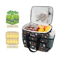 thumbnail image 2 of FORMRS Insulated Cooler Bag 24 Cans Capacity Soft Leakproof Lunch Box with Side Pockets, Orange Checkered Pattern, 2 of 7