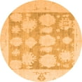 thumbnail image 1 of Ahgly Company Indoor Round Oriental Orange Traditional Area Rugs, 3' Round, 1 of 4