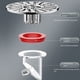 thumbnail image 2 of Yuarrent Drenaje de piso a prueba de olores Plug And Play de alcantarillado de baño de 2 piezas previene el aumento de la acumulación de agua Accesorios de baño Cesta de plata gran tamaño, 2 of 6