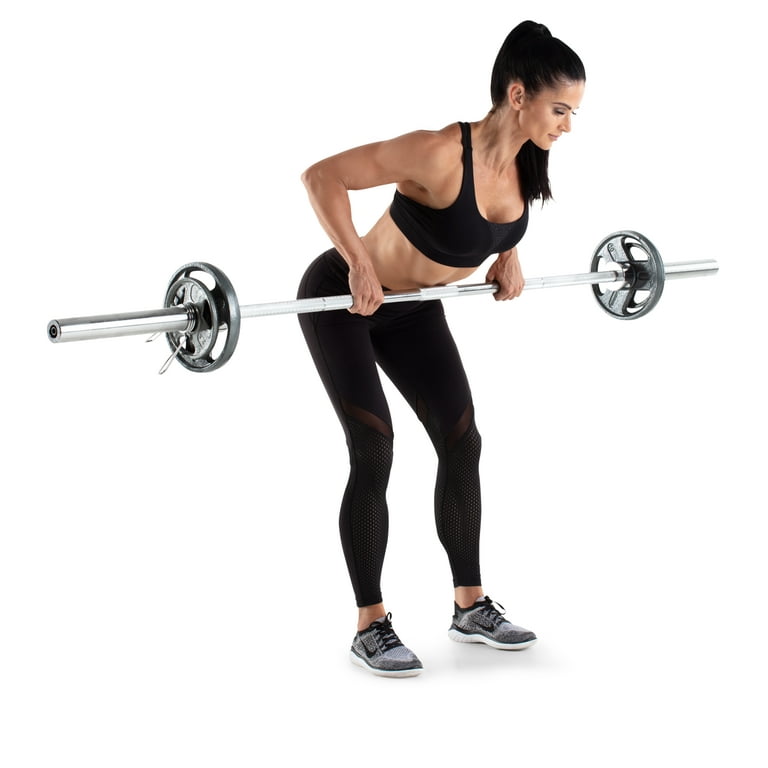 Gold s Gym 210 Lb. Cast Iron Olympic Weight Set with 7 Barbell Box 2 of 4 Walmart