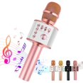 thumbnail image 1 of Microphone de Karaoké Sans Fil Bluetooth, Machine de Karaoké Portative 3 en 1 Multifonction pour Enfants, Micro Haut-Parleur Portable pour la Maison, Fête Chant, 1 of 6