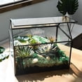 thumbnail image 2 of Terrario de vidrio para plantas YIMORENCE en forma de casa en V con tapa abatible, 2 of 7