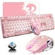 thumbnail image 1 of Combo de teclado y ratón para juegos LexoneLEC Pink Retro Style, 1 of 9