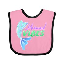 Inktastic Mermaid Vibes- mermaid tail Girls Baby Bib