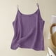 thumbnail image 2 of Vestidos Casuales Para Mujer, Blusas De Mujer De Moda Top informal de lino con tirantes de color liso para mujer, 2 of 6