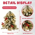 thumbnail image 3 of Pin Artificiel de Table de 24 Pouces Pré-Illuminé avec Branches Enneigées, Baies Rouges, Pommes de Pin et Lumières DEL Blanc Chaud pour Décoration de Noël, Maison, Bureau, Fêtes, 3 of 5